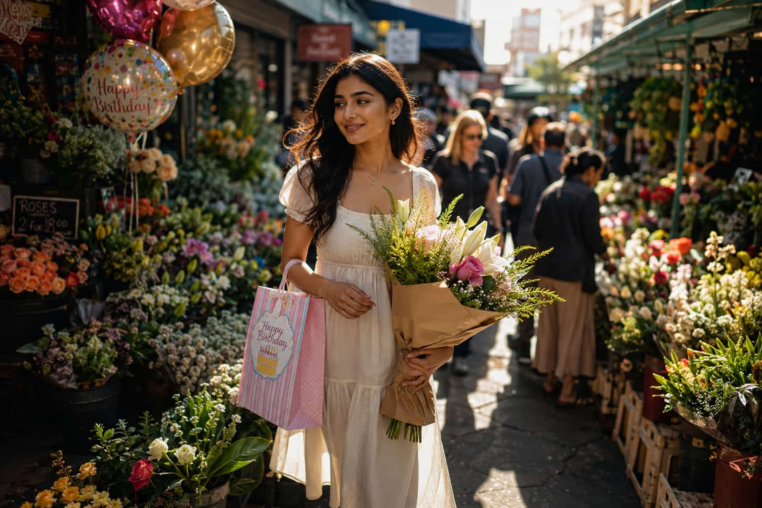 Flower market birthday stroll