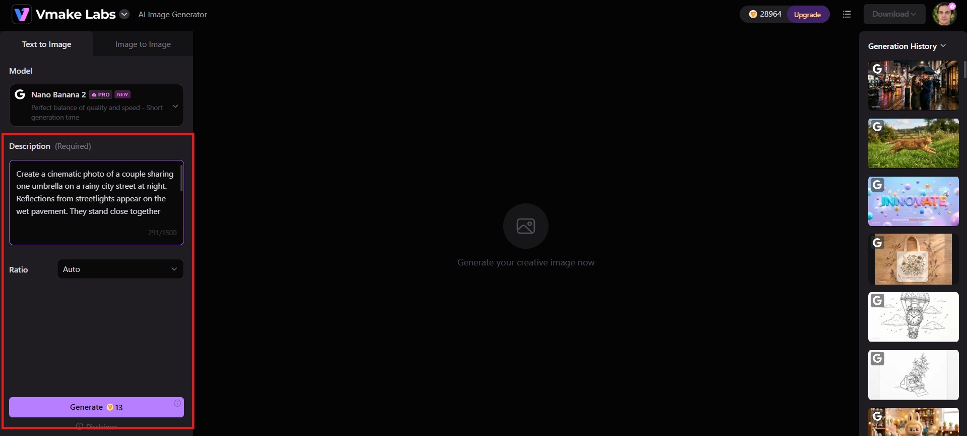 text Enter prompt
