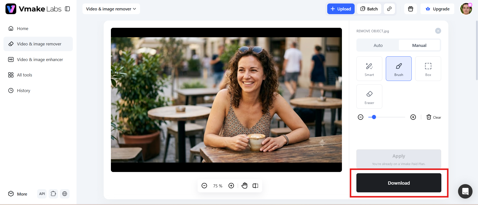 Preview and download your edited image