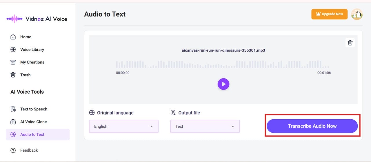 text Generate and review the transcript