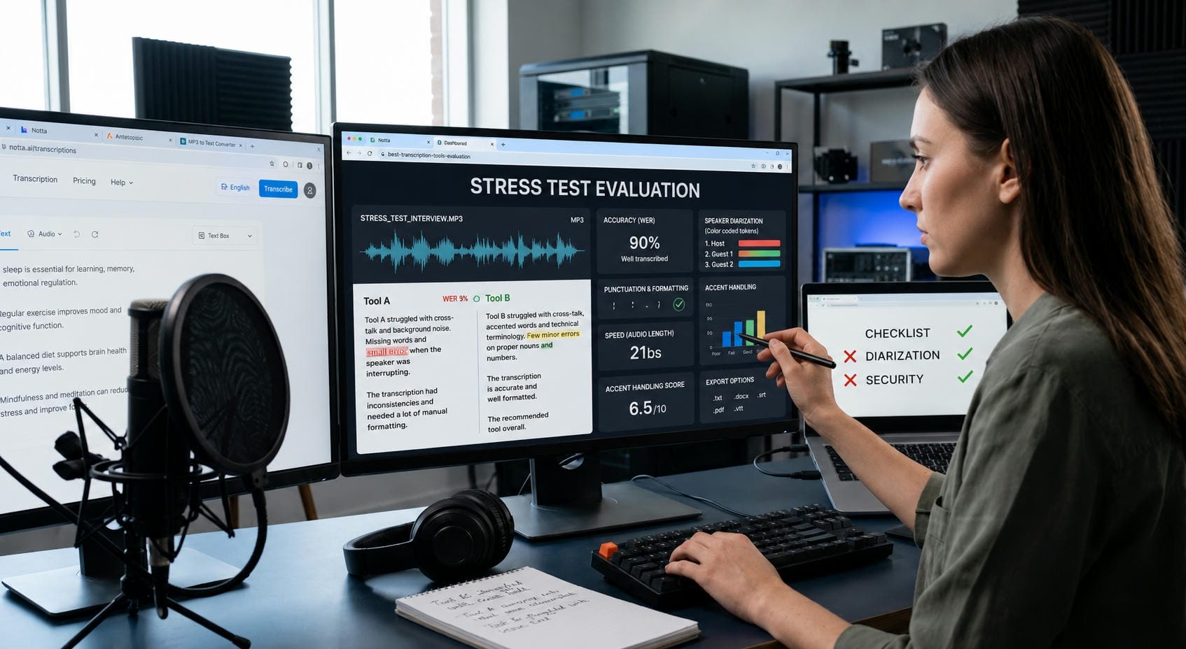 text Evaluated the best MP3 Audio File to Text