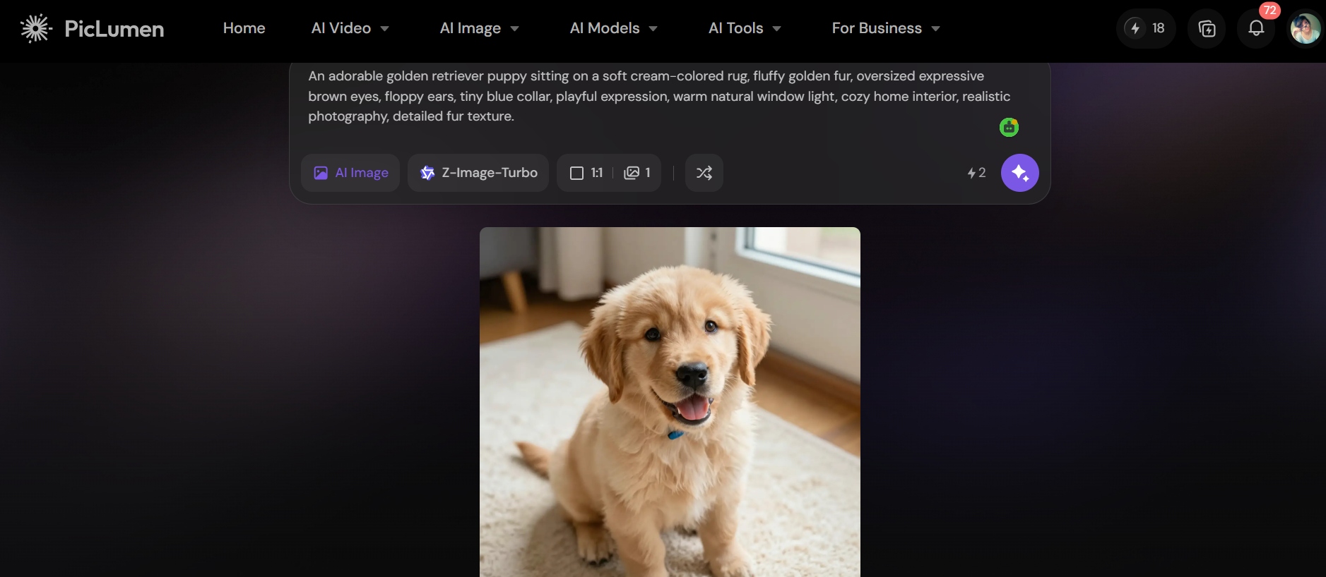 PicLumen AI animal generator