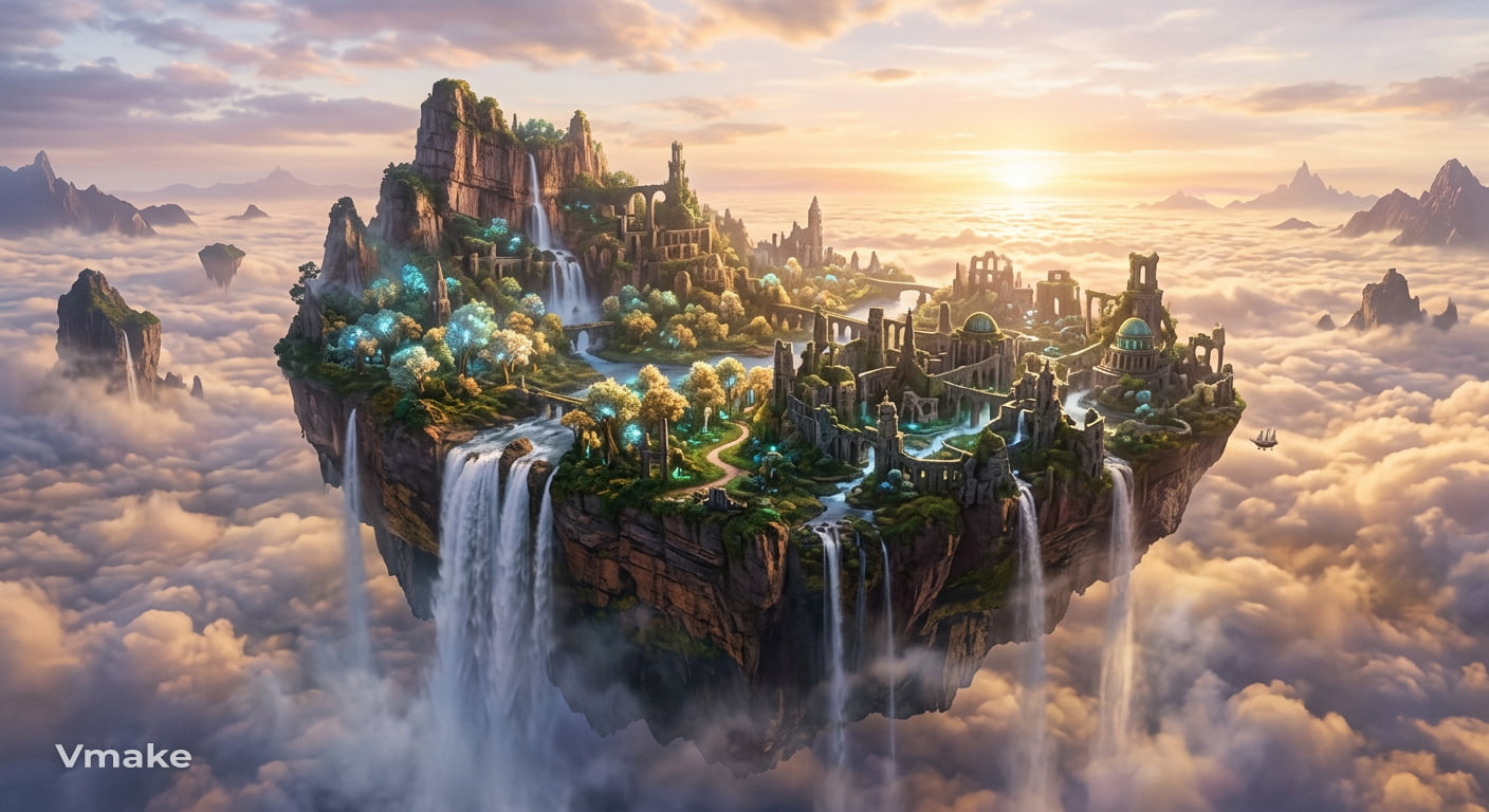 text Floating island