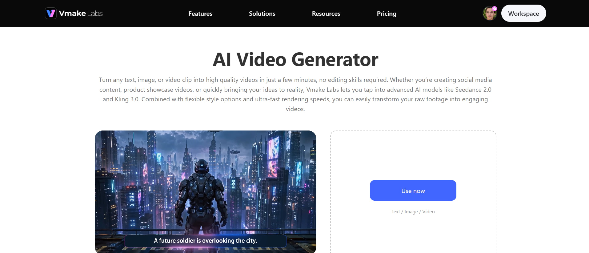 Vmake Labs video generator