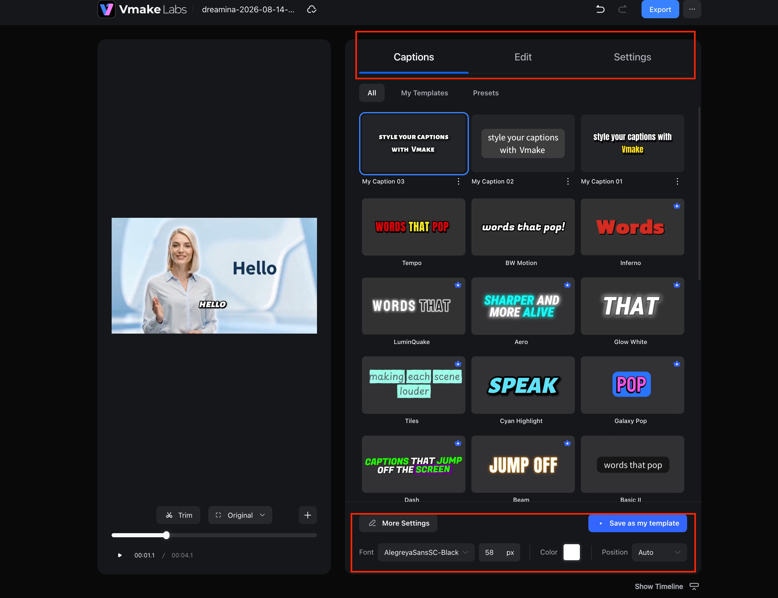 text Generate and customize