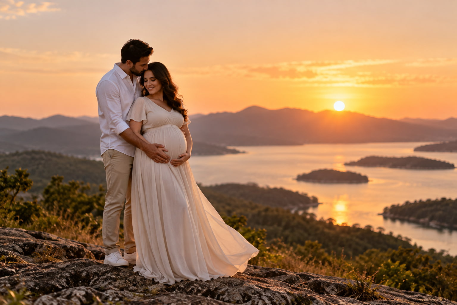 text Couple Maternity Shoot