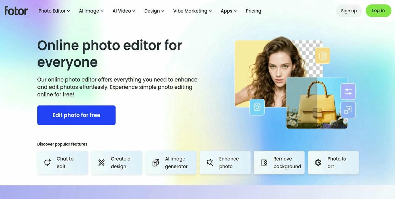 text Fotor - online photo editor