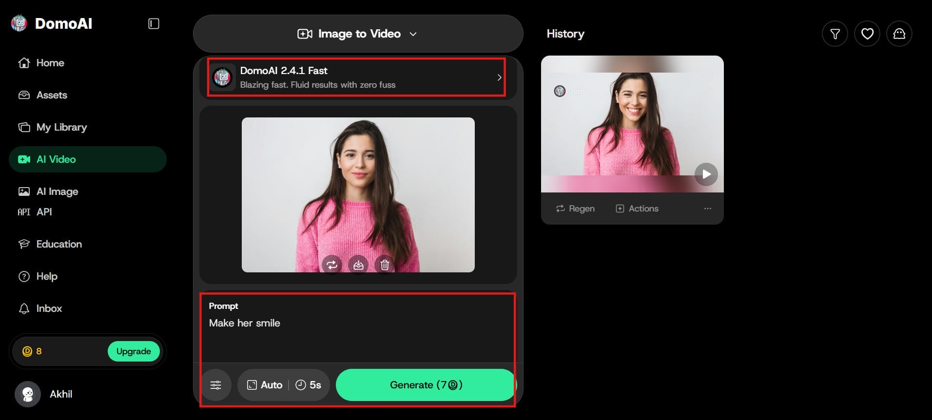 Customize with prompt