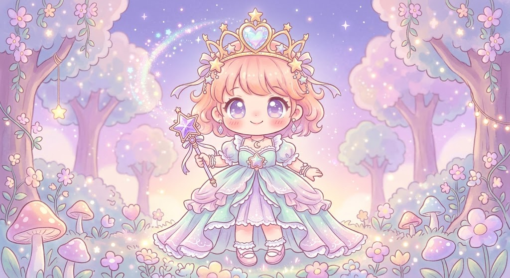 text Chibi fantasy princess