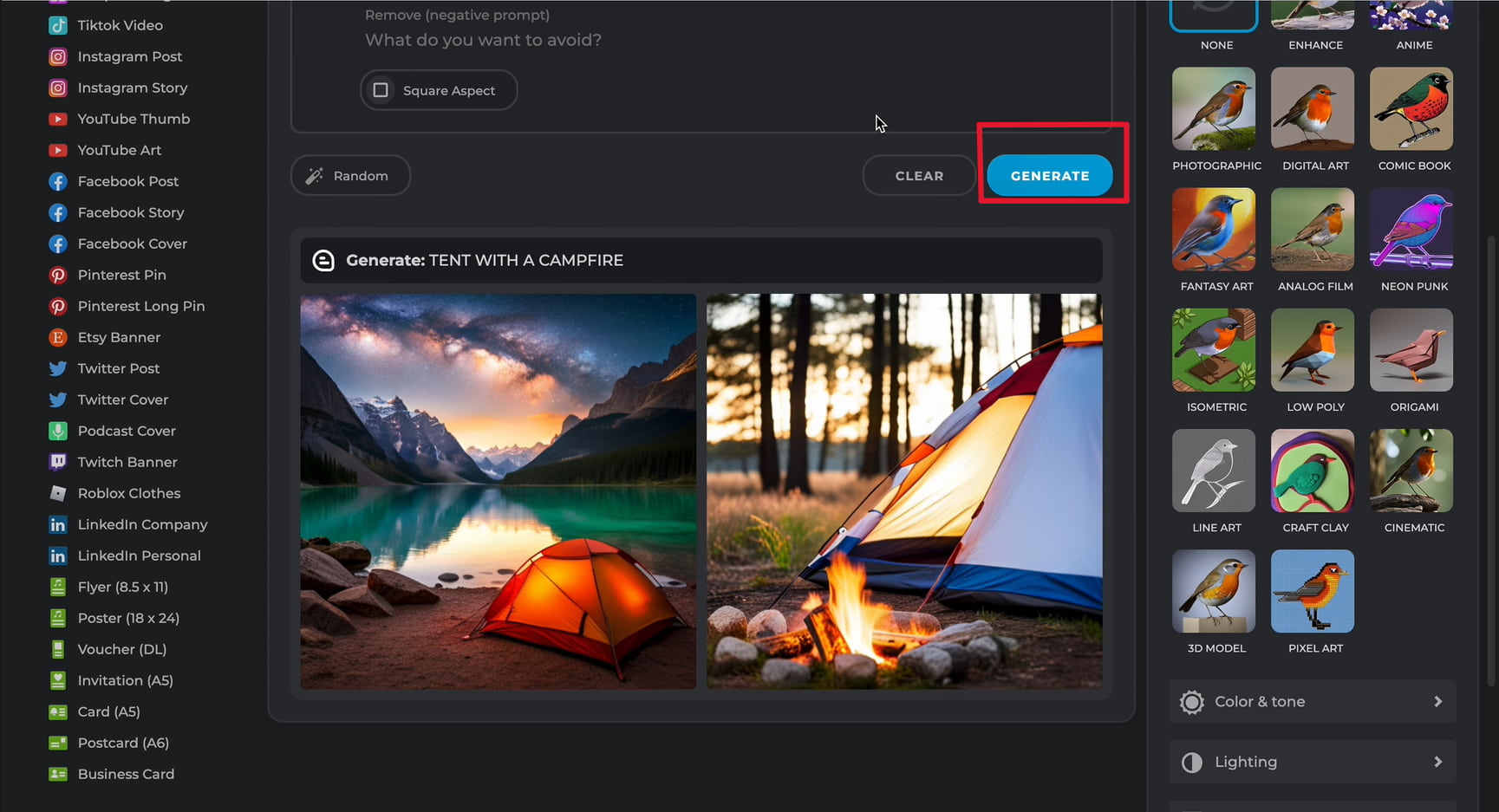 text Generate your image