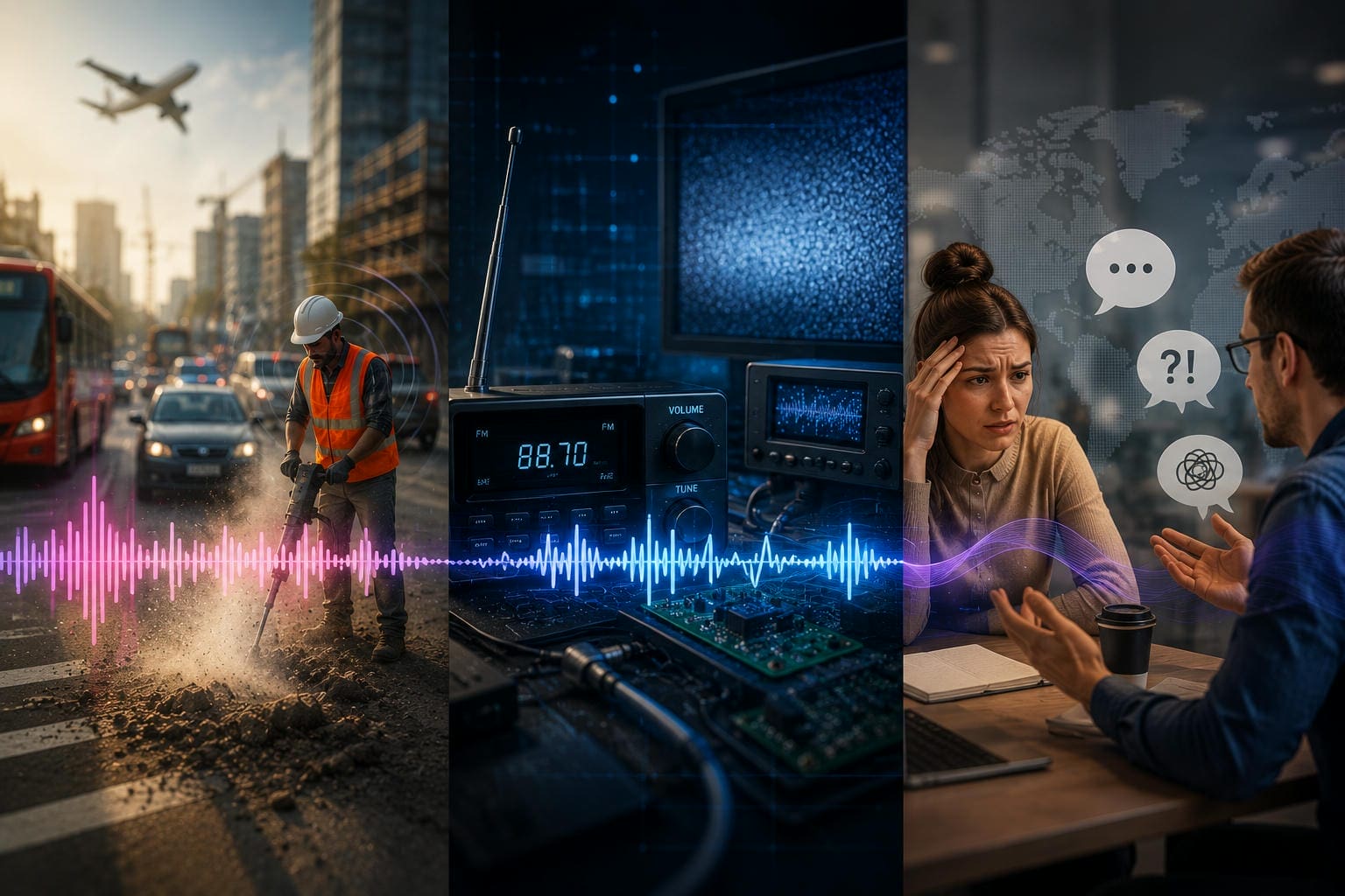 text Types of noise across fields