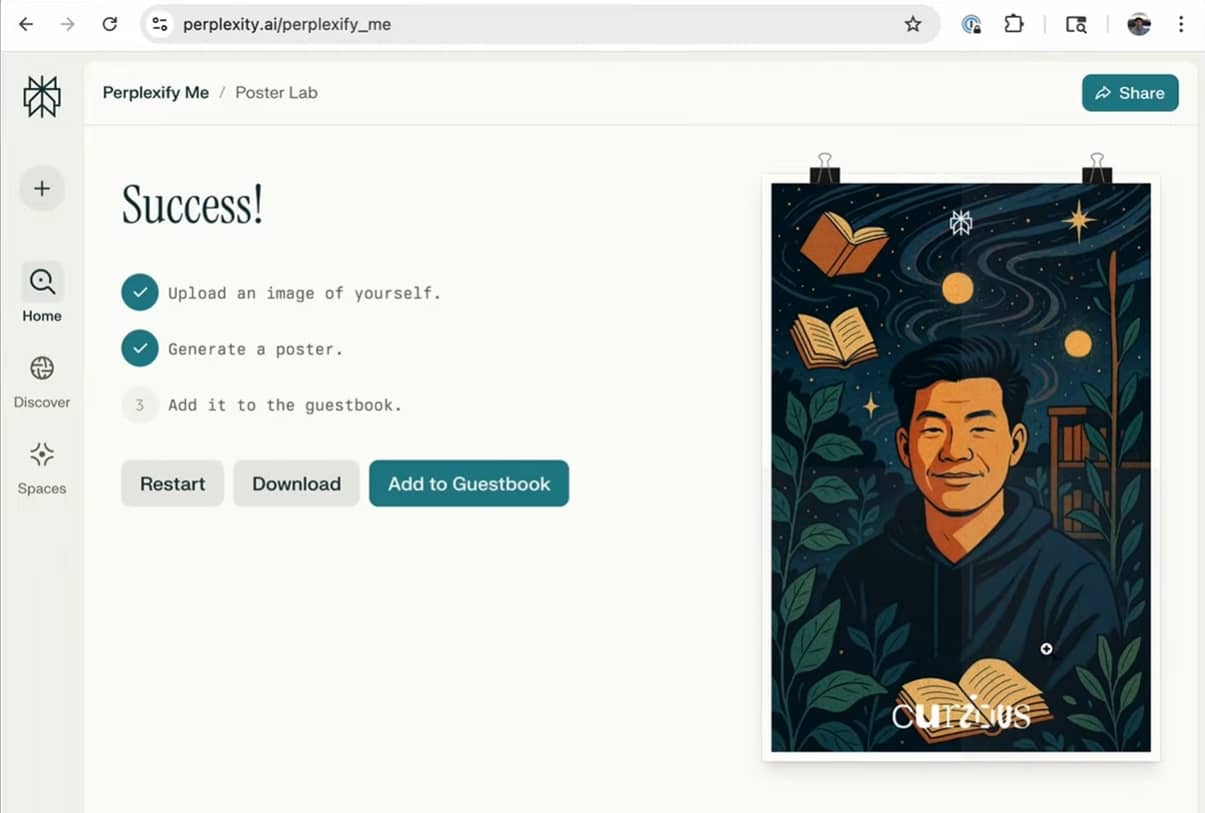 Perplexity Text-to-image generation
