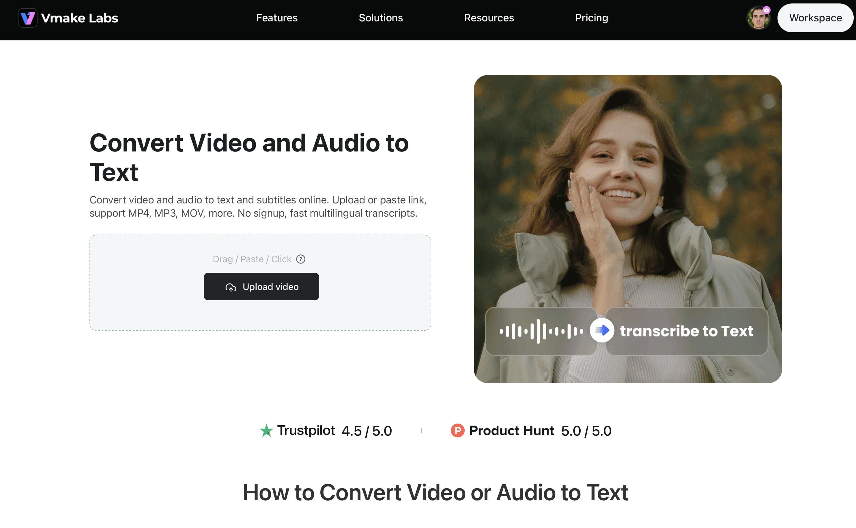 Video and Audio Transcription