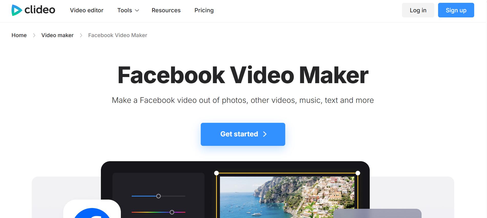 Cideo Facebook video maker
