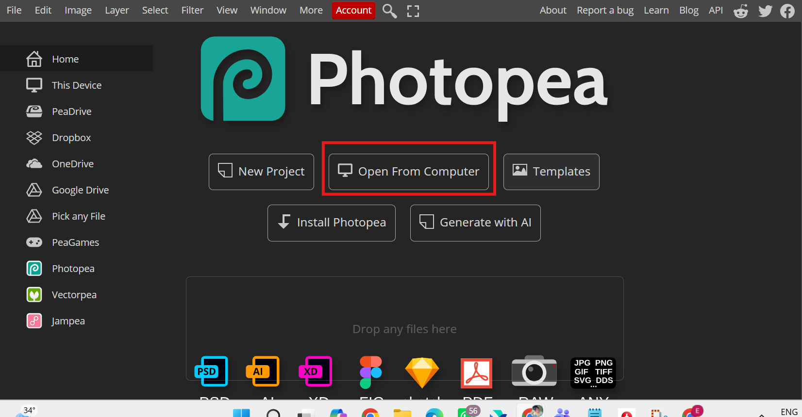 text import the image