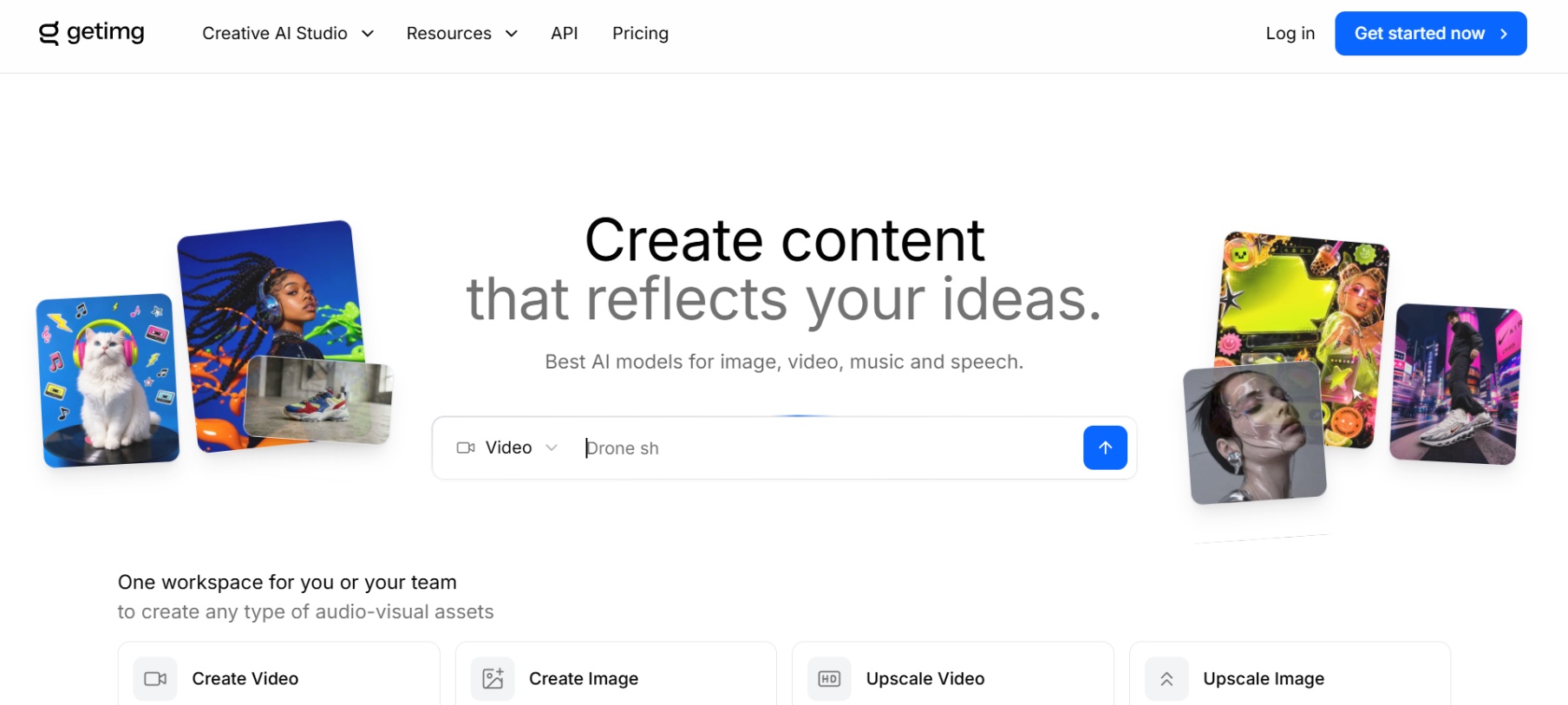 text Getimg.ai homepage