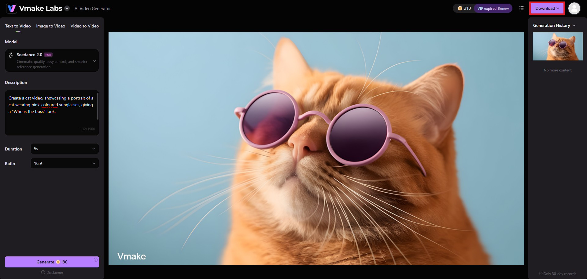 Export your AI-generated video