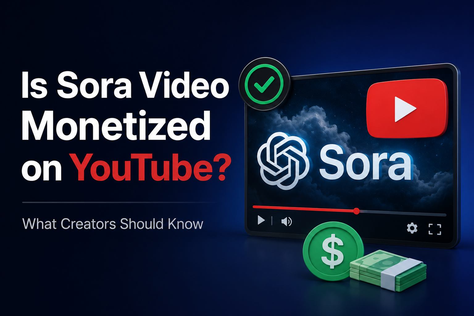Is Sora video monetized on YouTube?