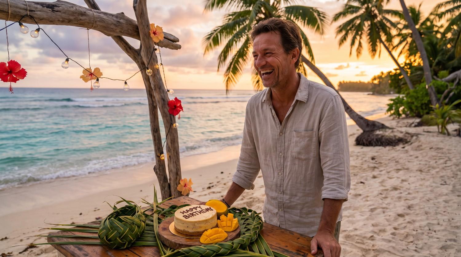 text Birthday celebration at a travel destination