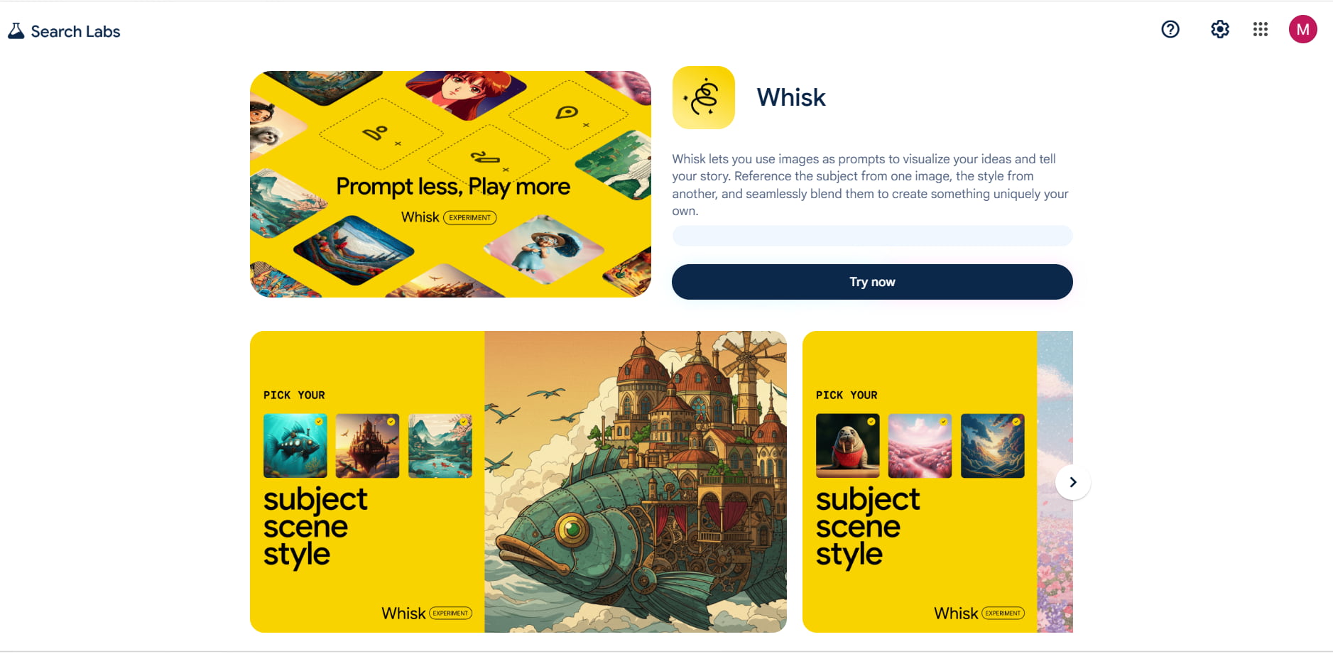 text Whisk AI Image Generator