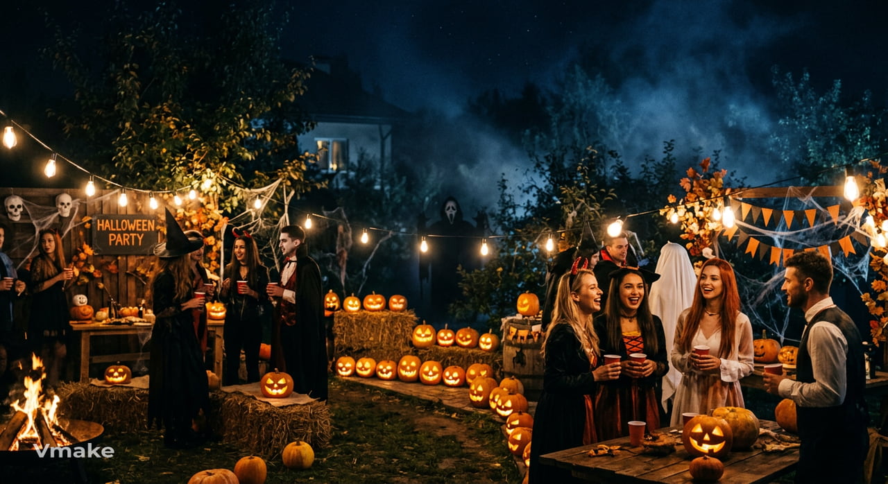 text Ghostface Halloween scene