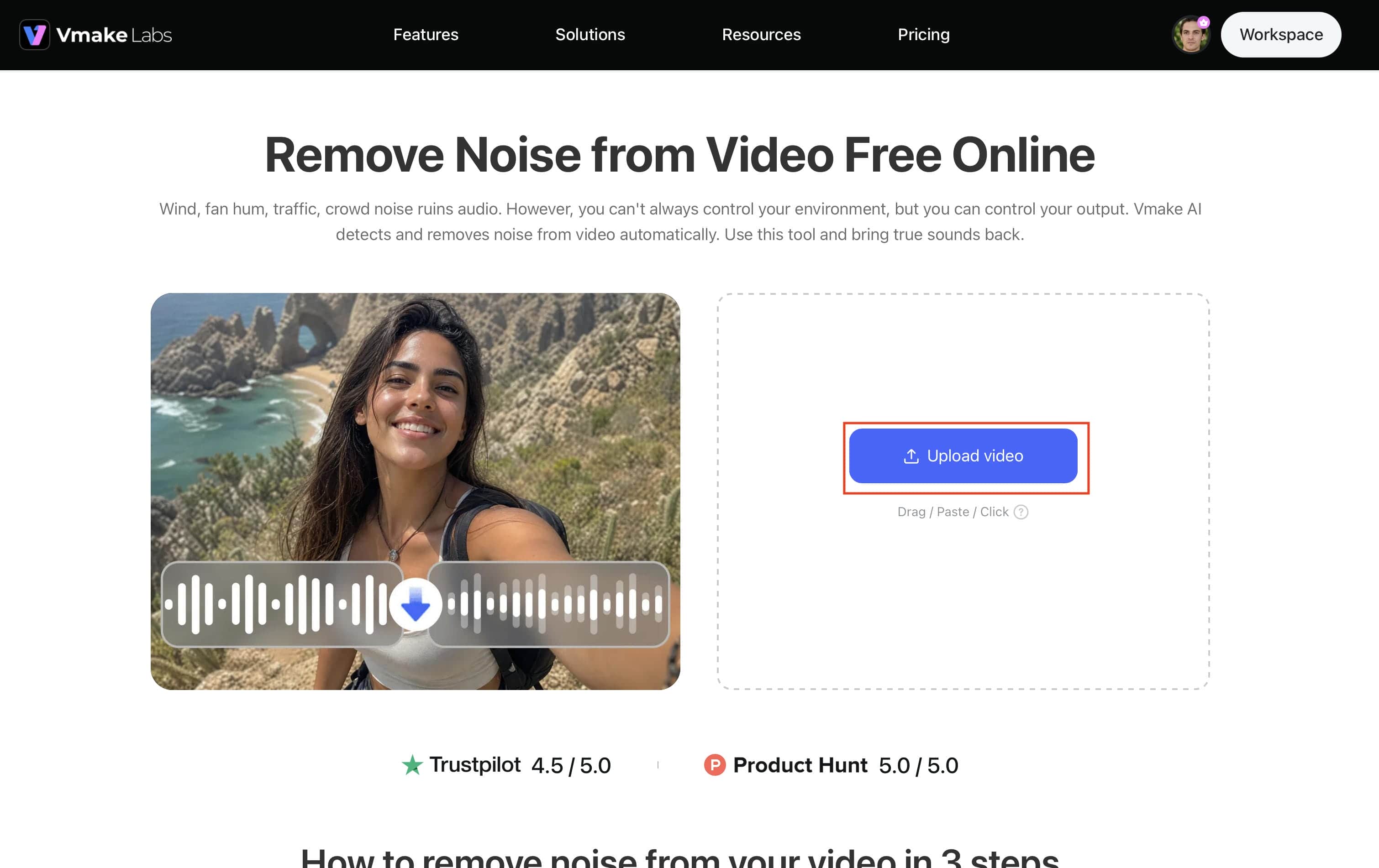 text Upload your video
