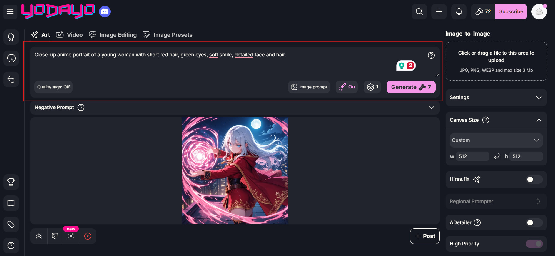 text Generate and review the result