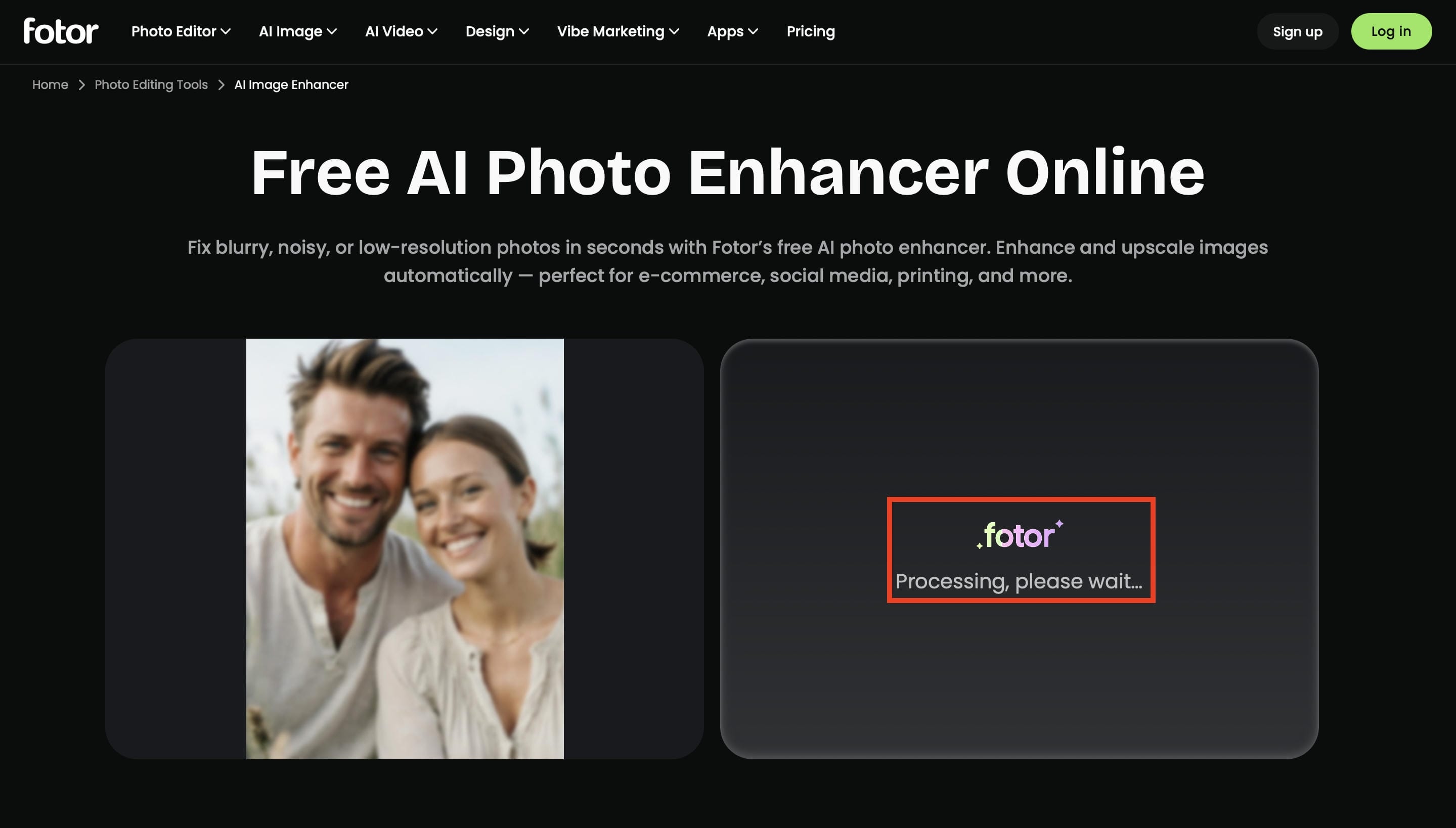 text Let AI Enhance the Image