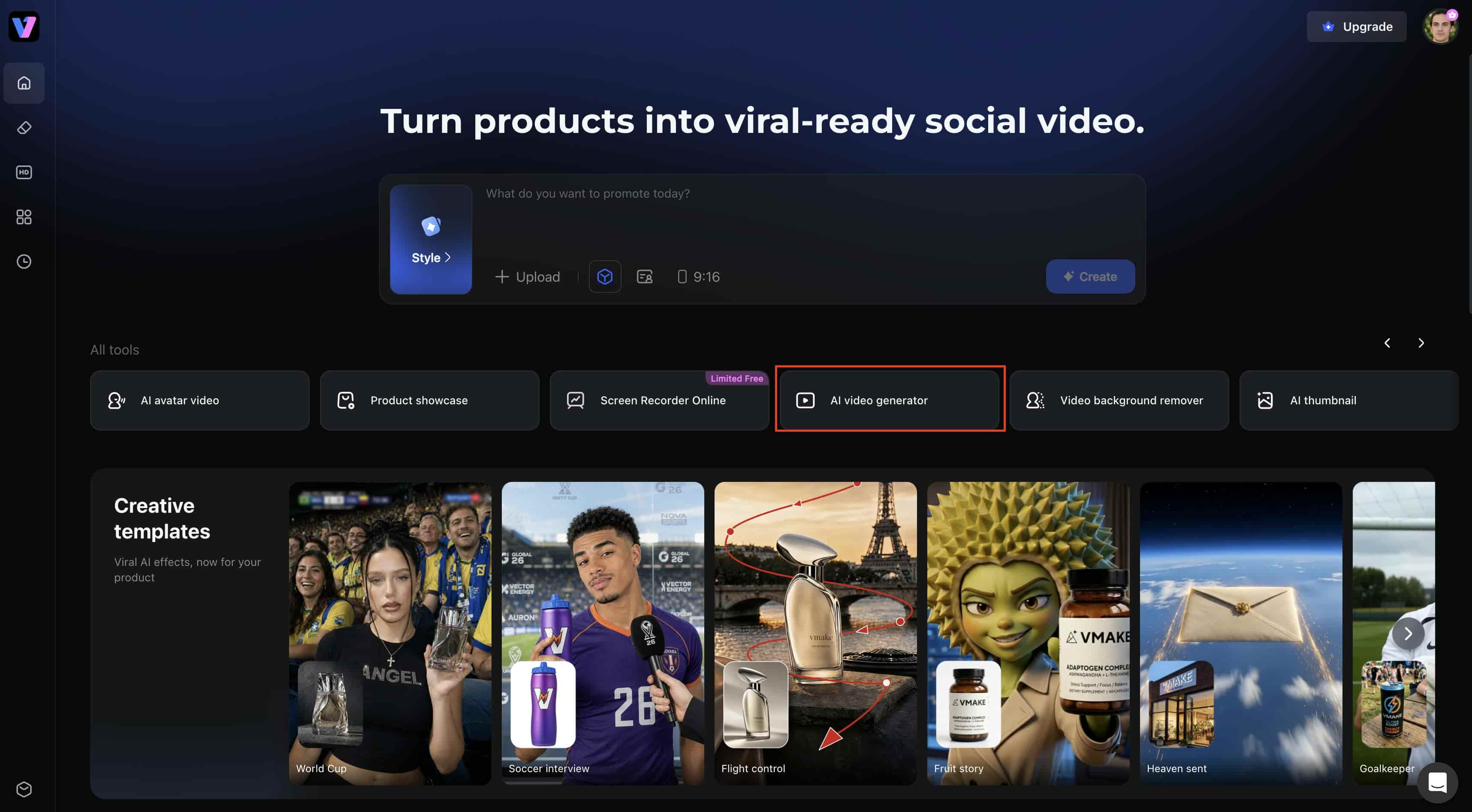 Vmake AI video generator