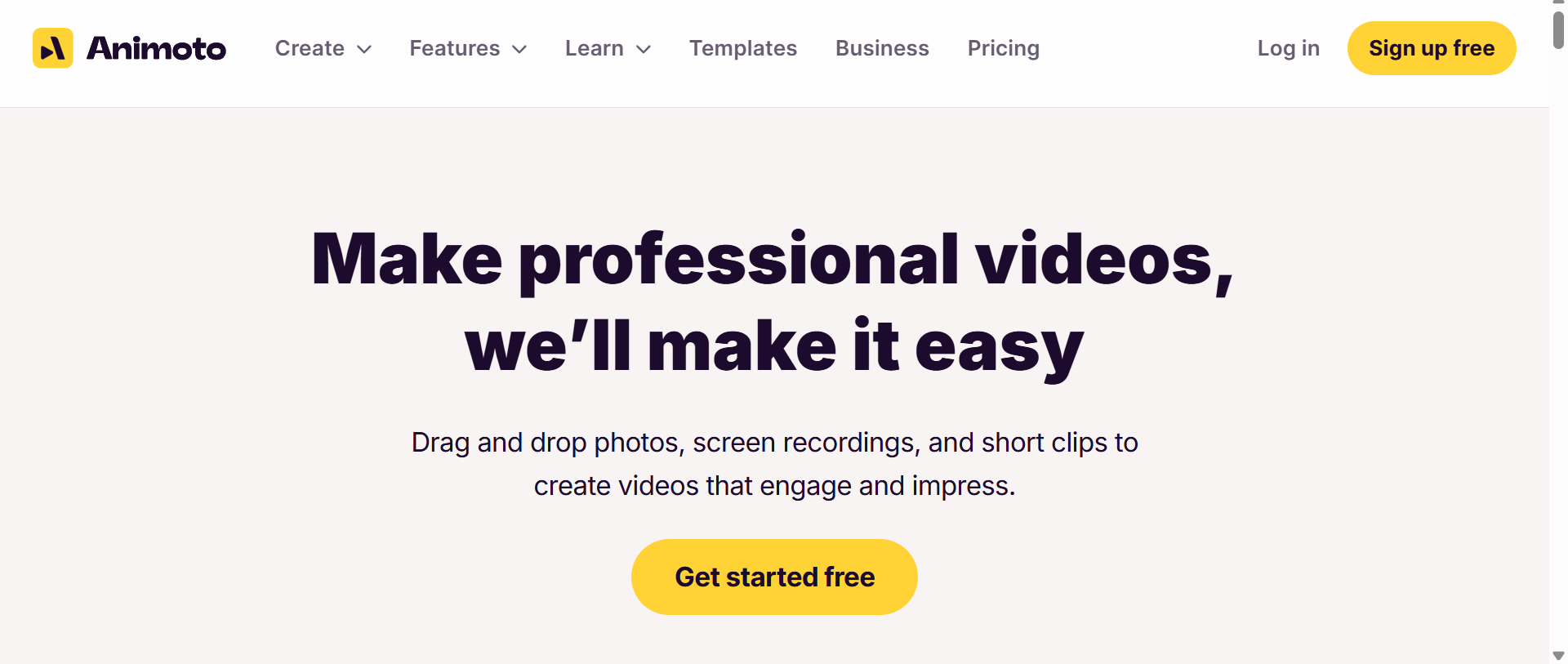 text Animoto video maker