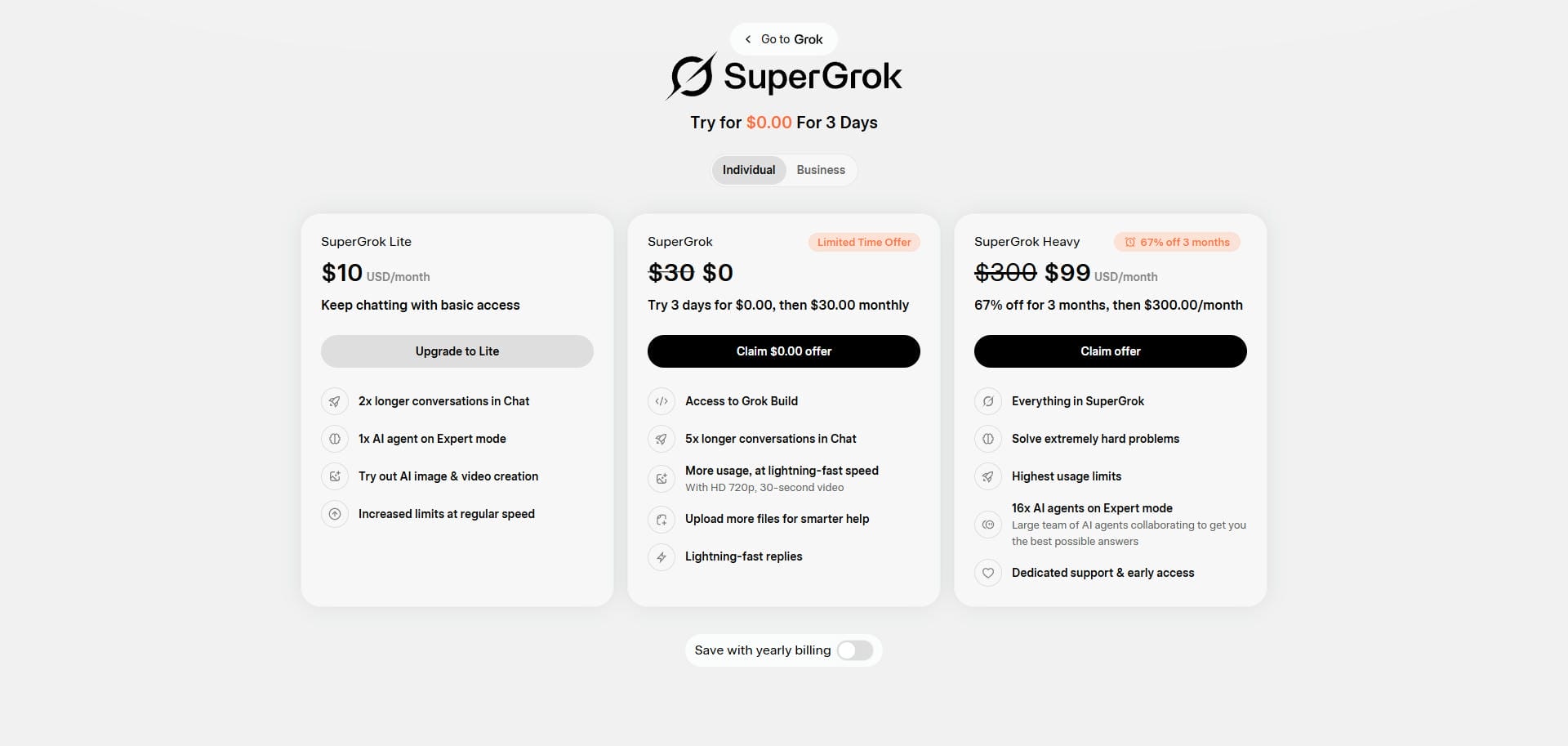 Grok AI video generator pricing structure