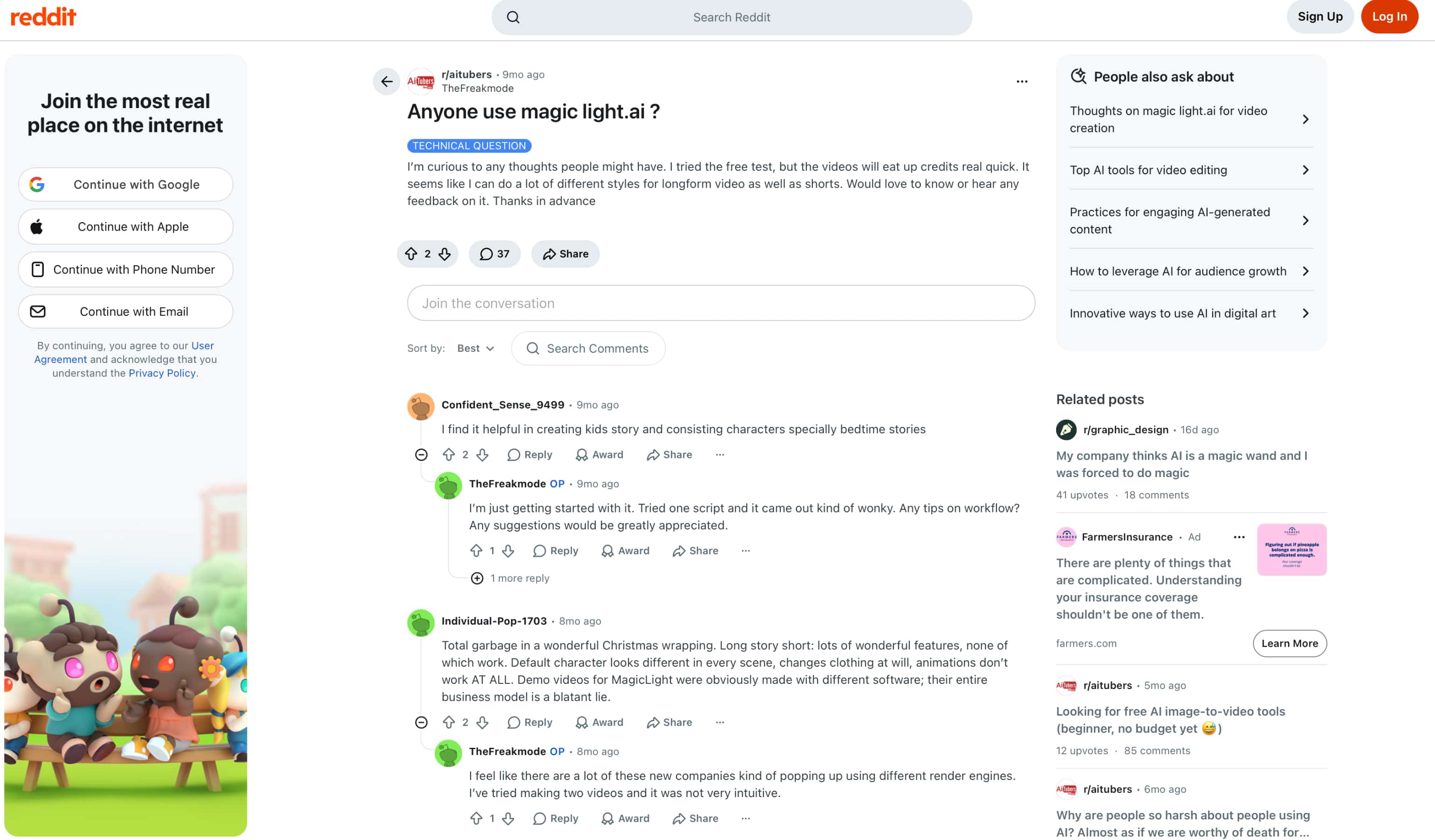 text On Reddit