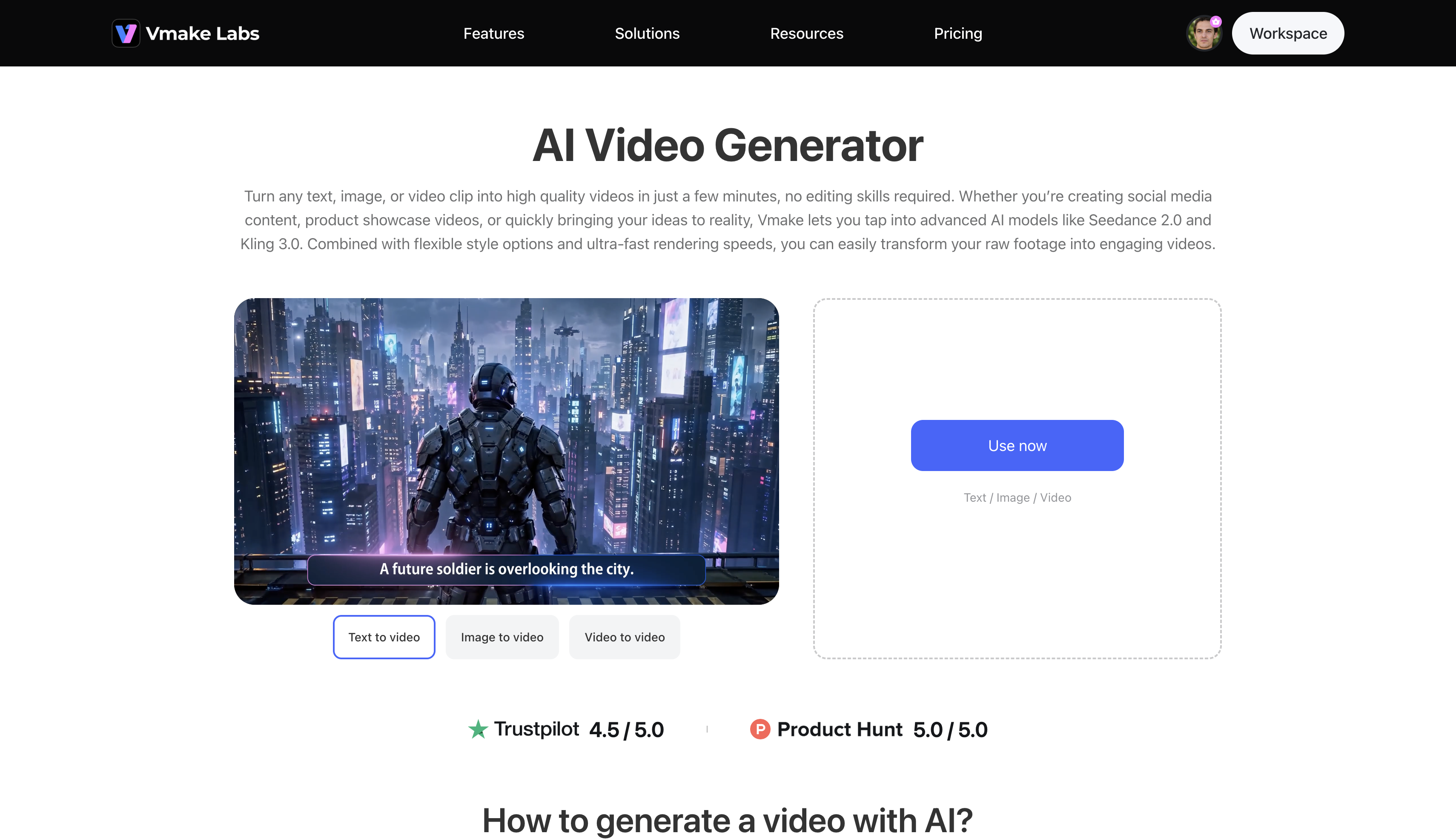 Vmake AI video generator