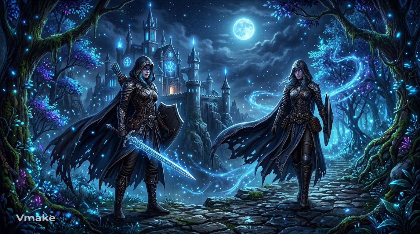 text Fantasy Artwork by Vmake Labs