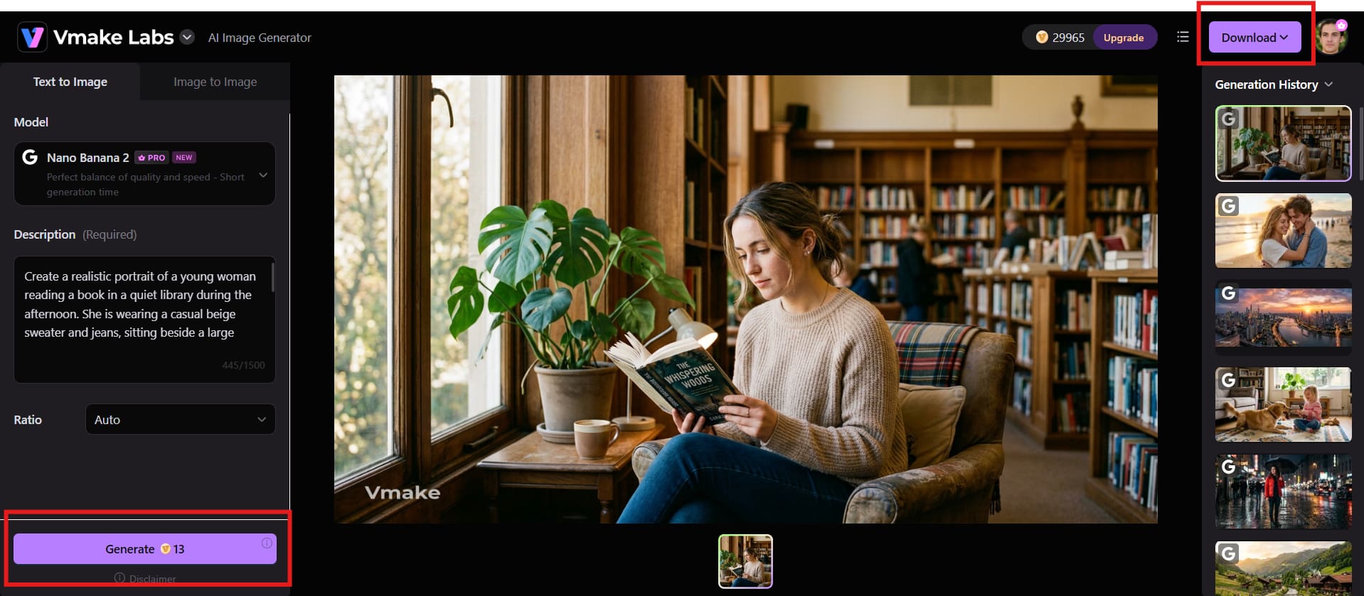 text Generate, edit, and download your image