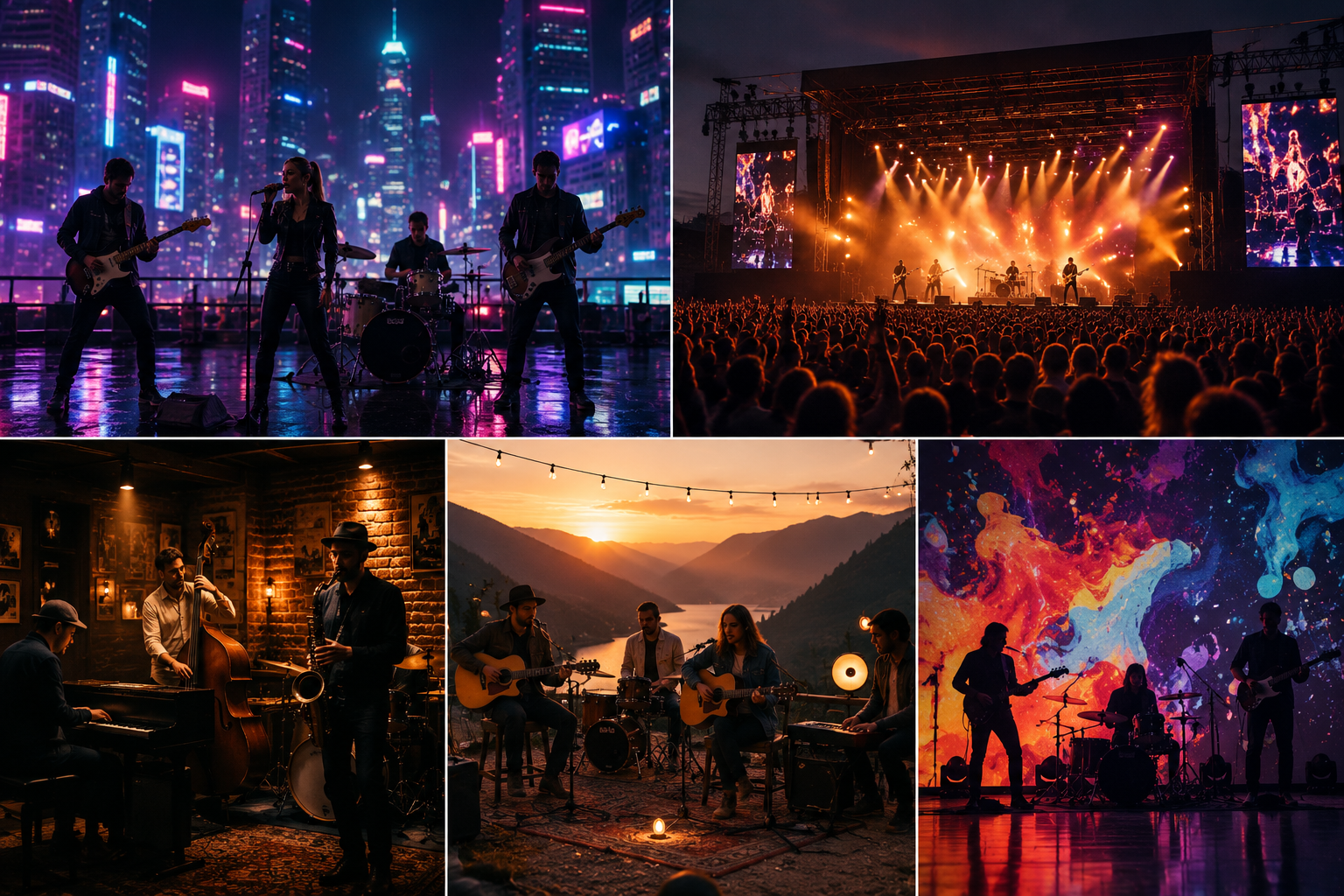 AI background ideas for band videos