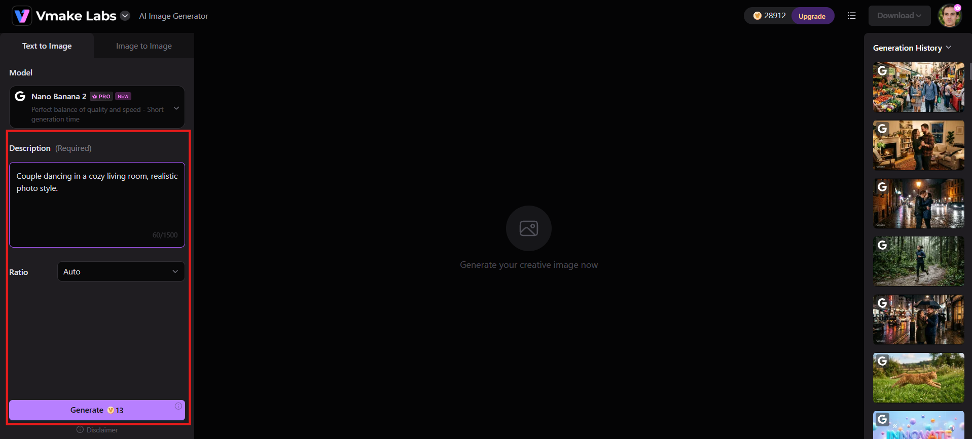 text Enter prompt or upload reference