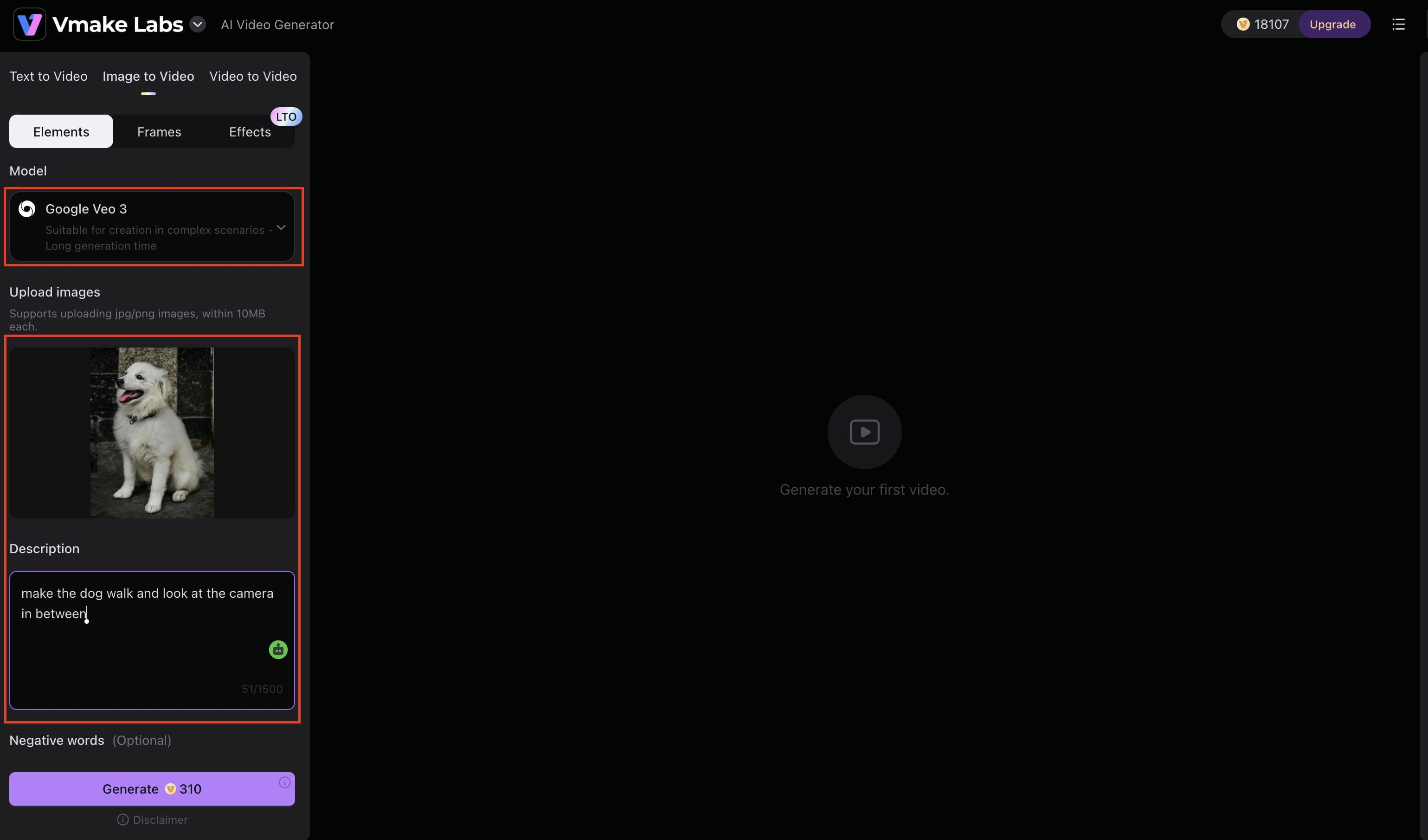Write Your Prompt and Adjust Settings