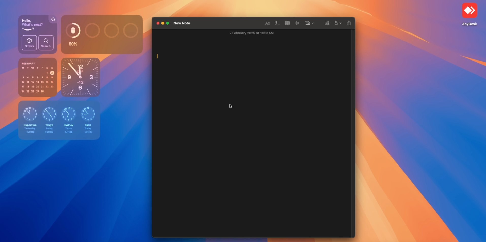 Place cursor
