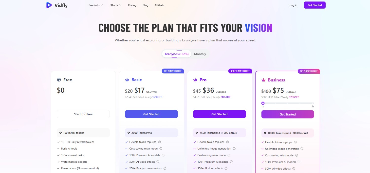text Vidfly pricing