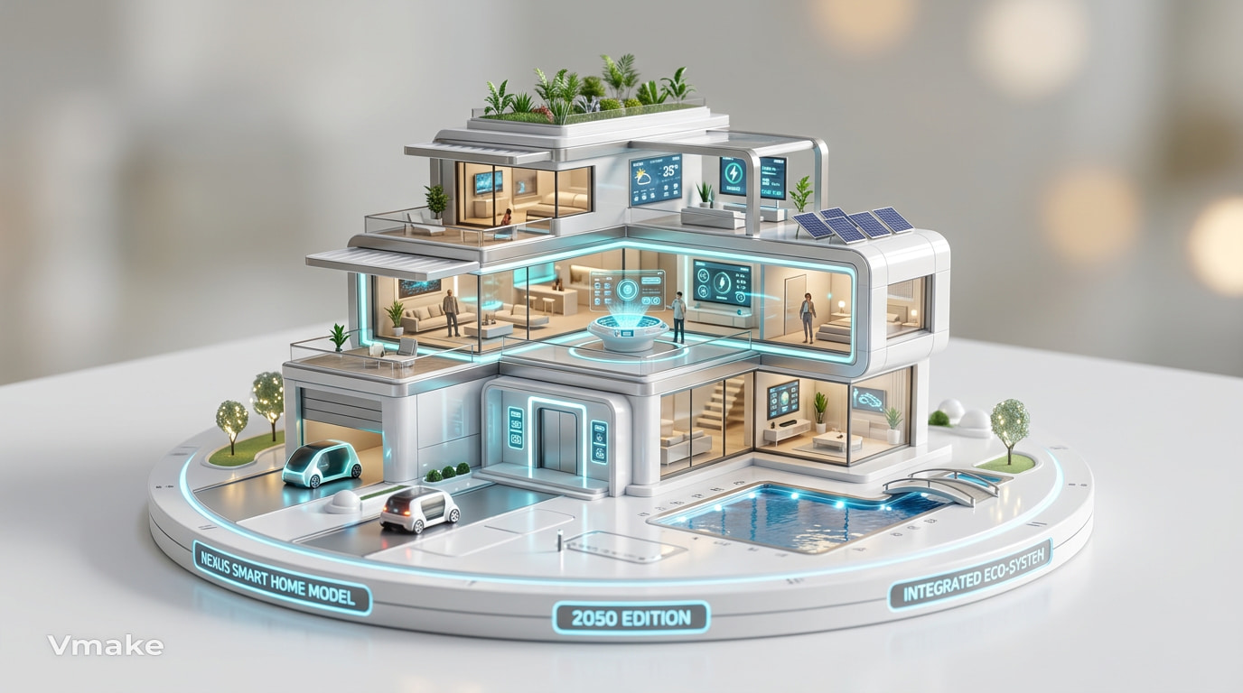 text 3D Illustration by Vmake Labs