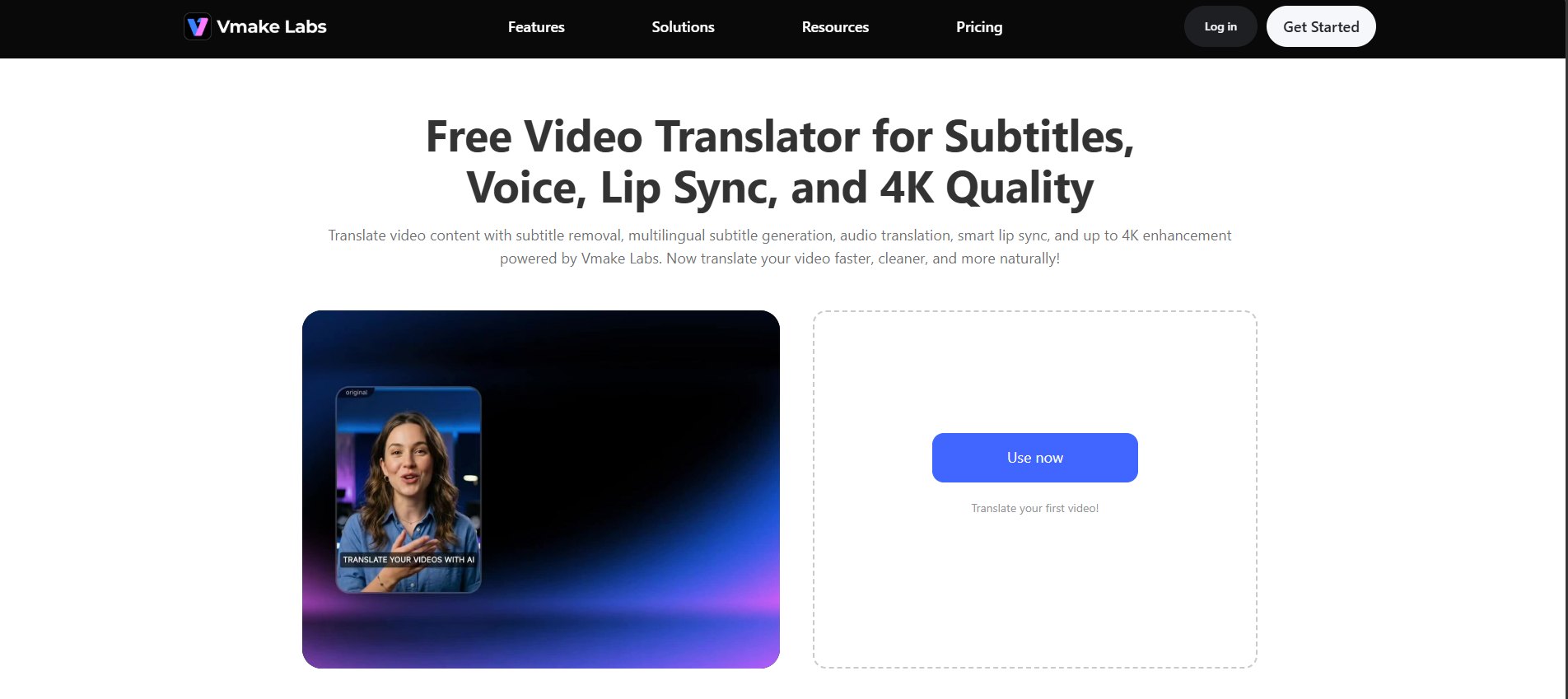 Vmake Labs Video Translator