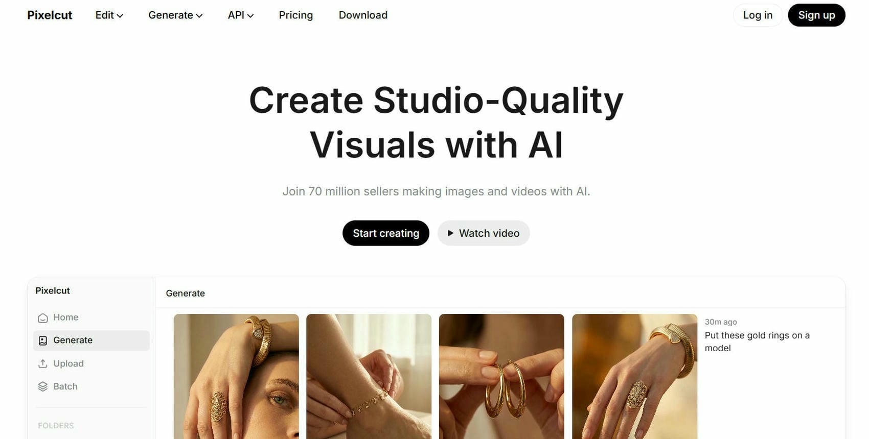 text Pixelcut AI-powered photo editor