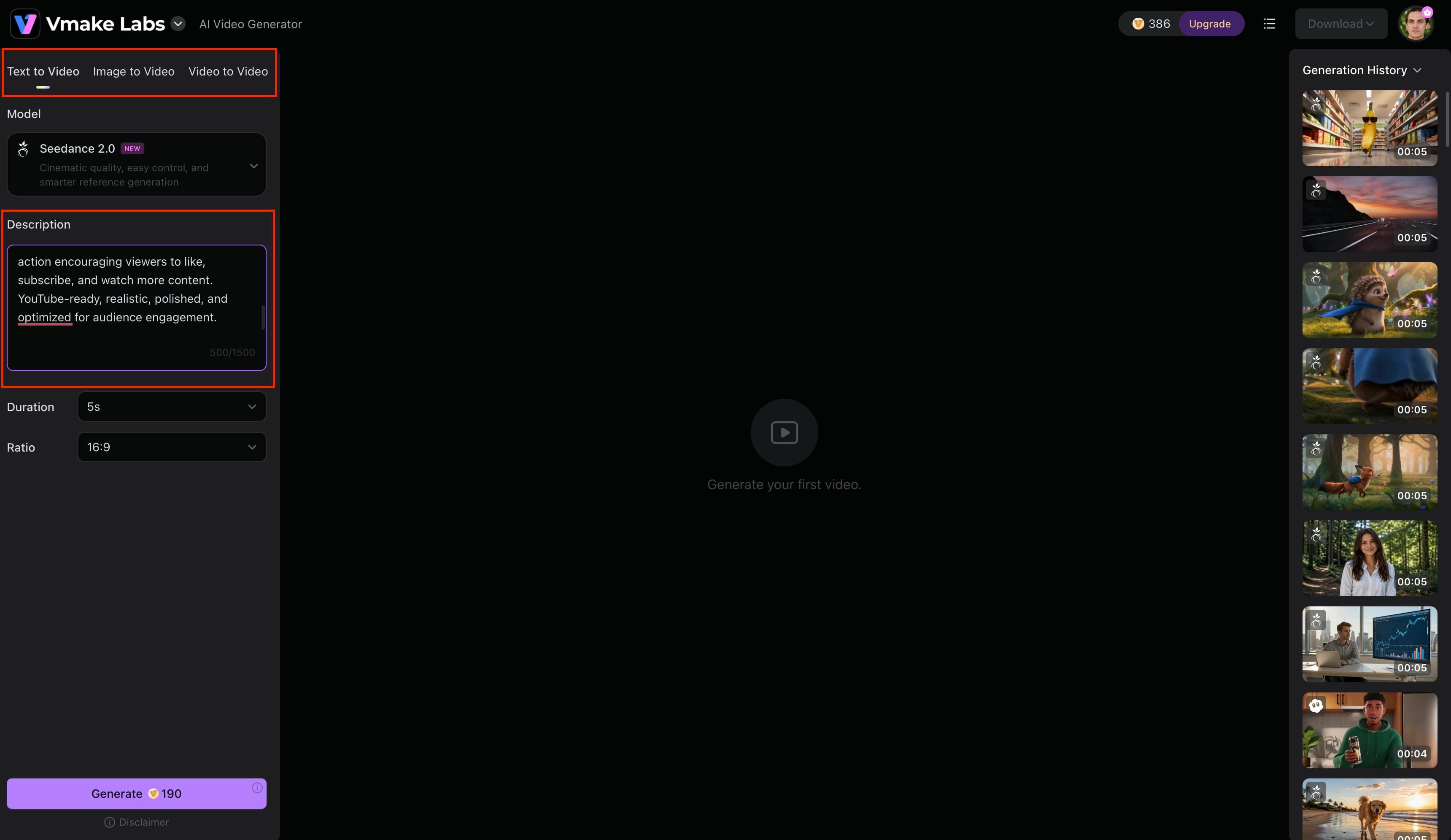 Enter a prompt or upload an image