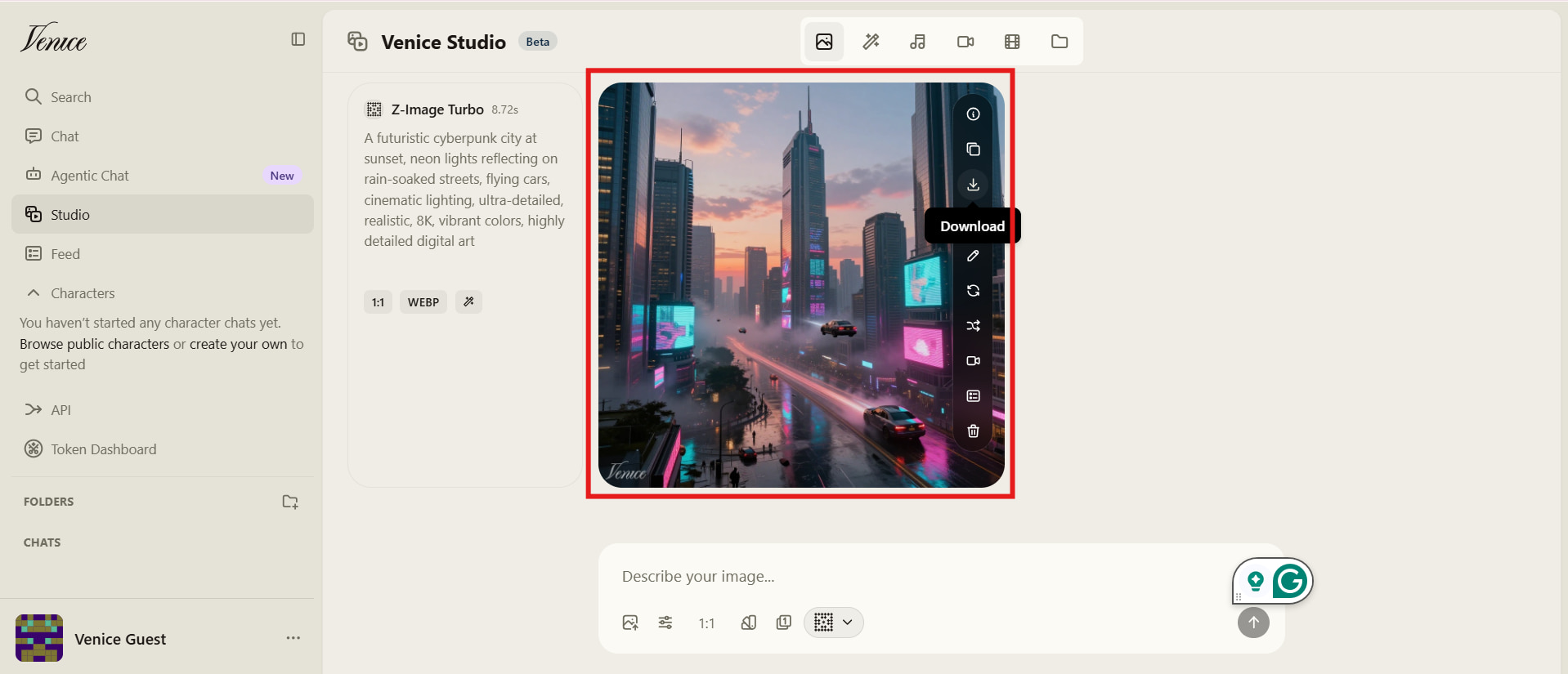 text Preview and download your image