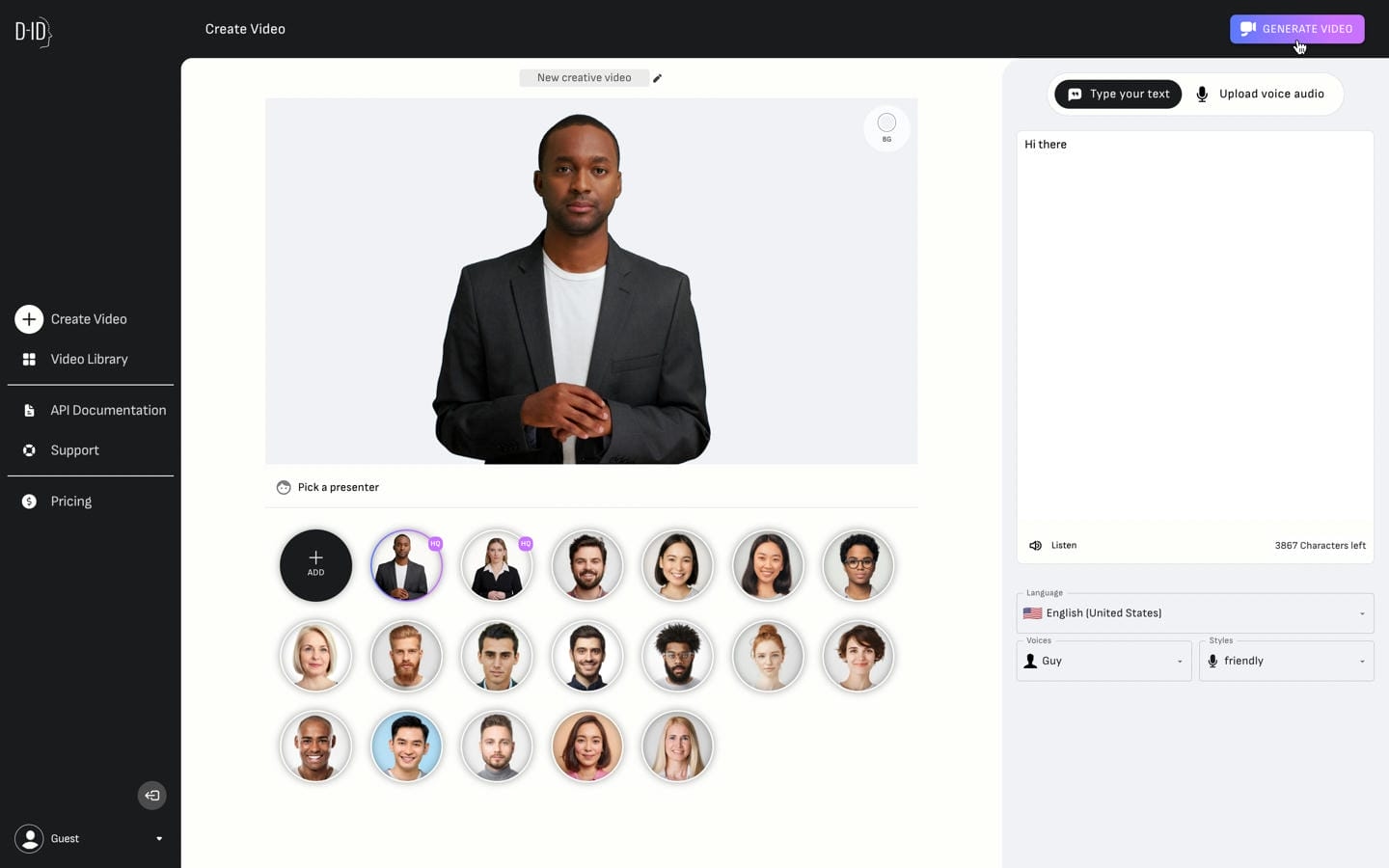 D-ID Realistic Talking Avatars