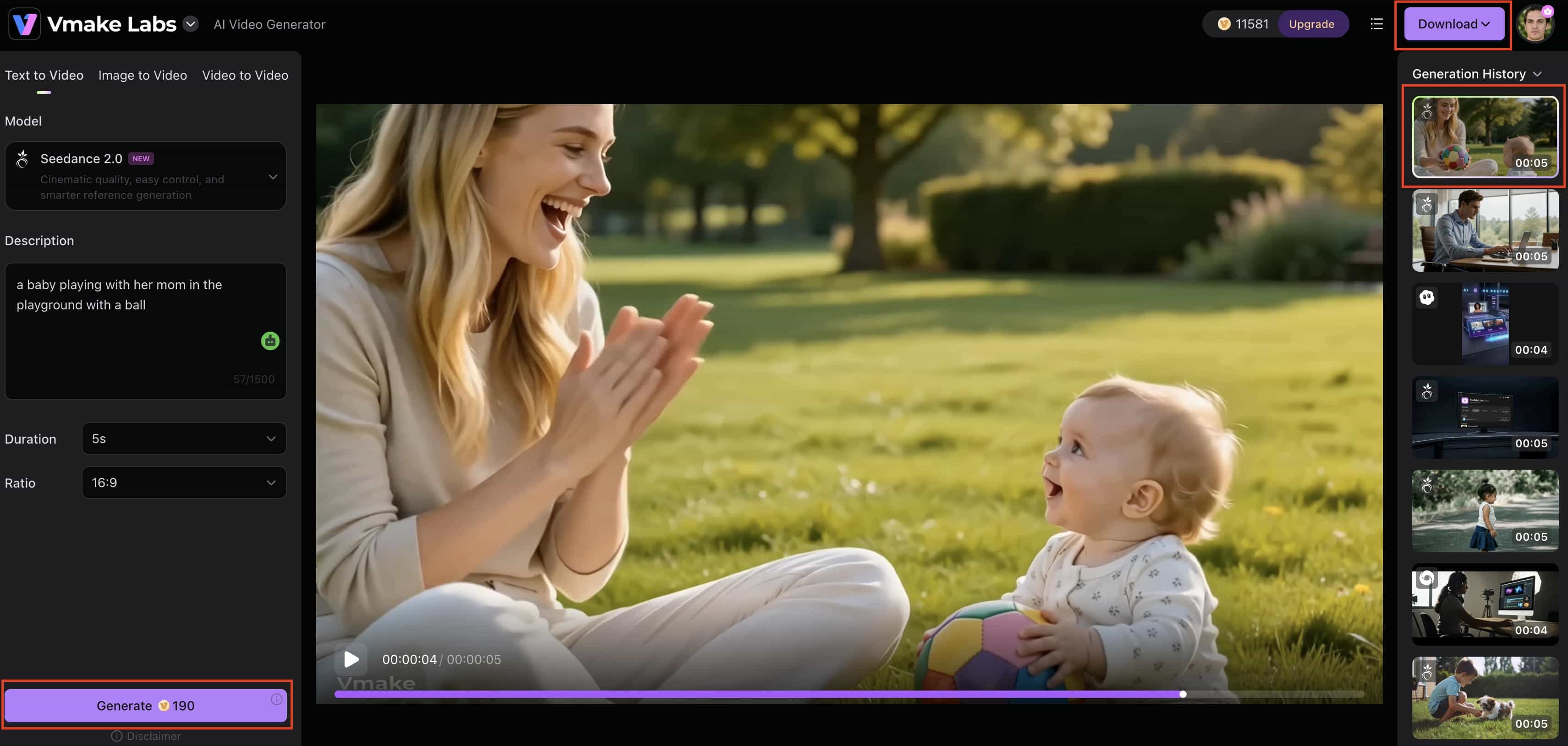 Generate, Preview and Export your final video