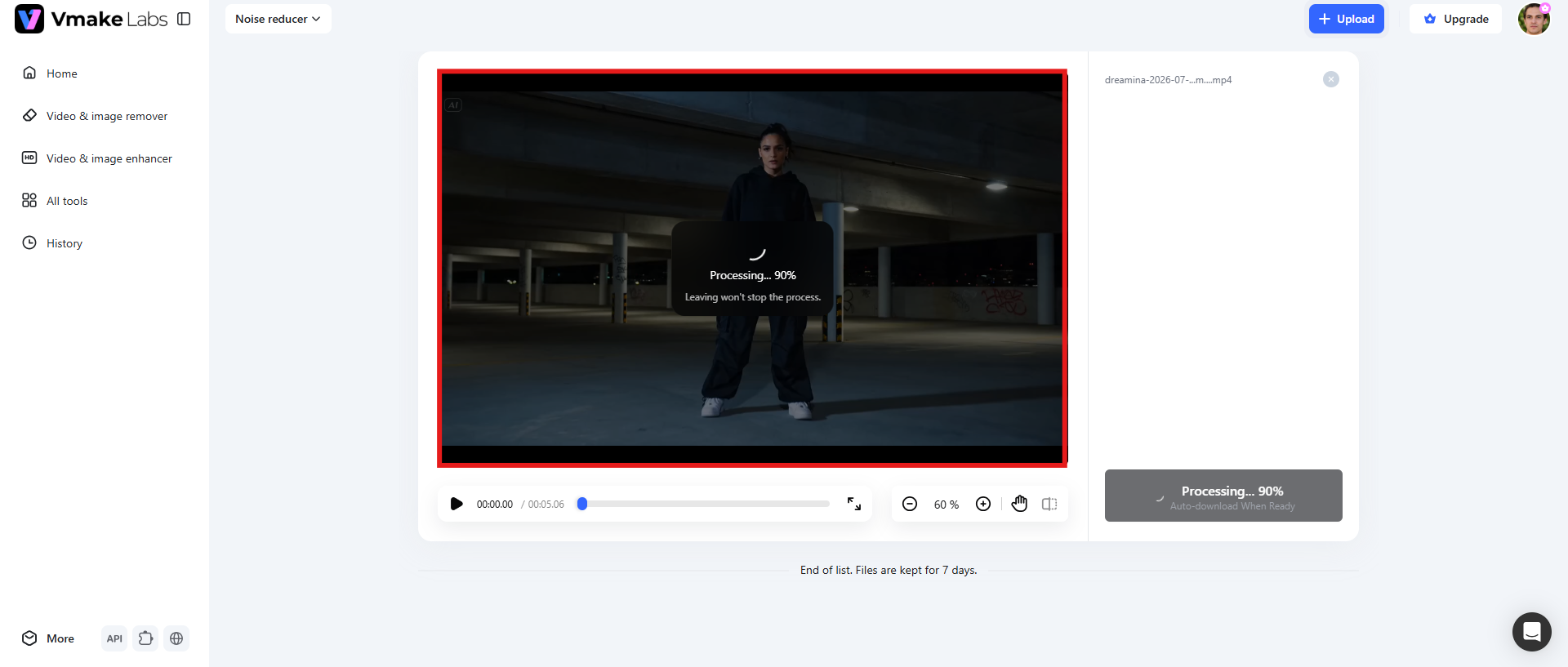 text AI removes background noise