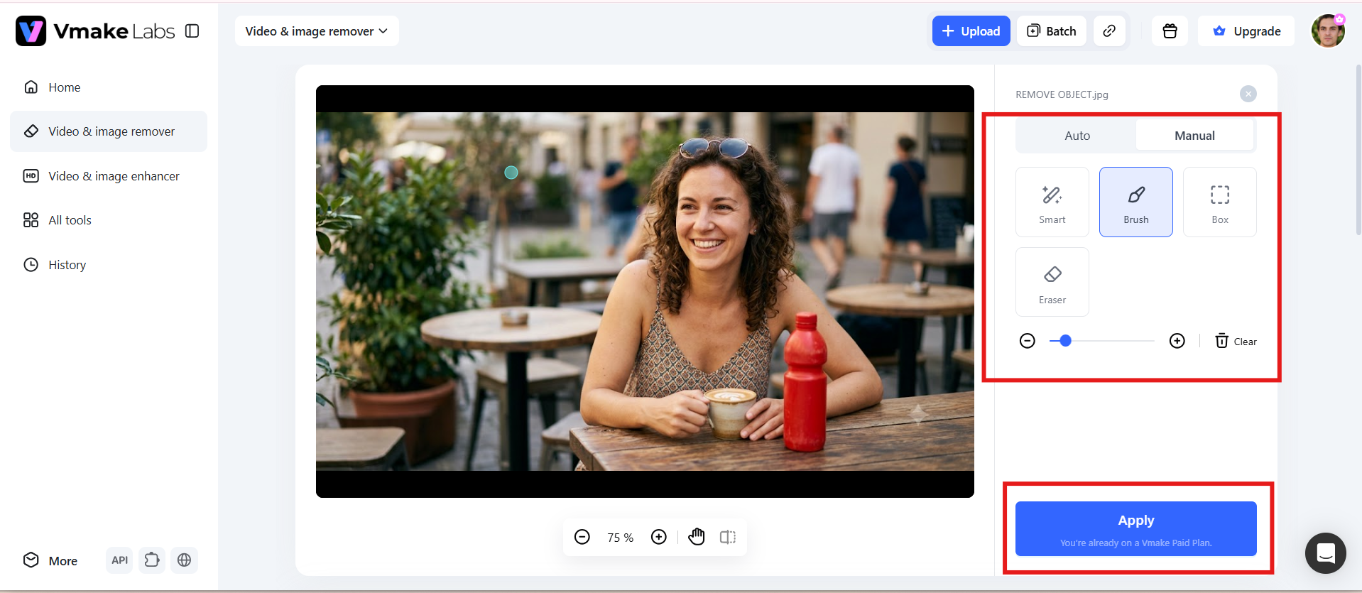  Let AI remove the object