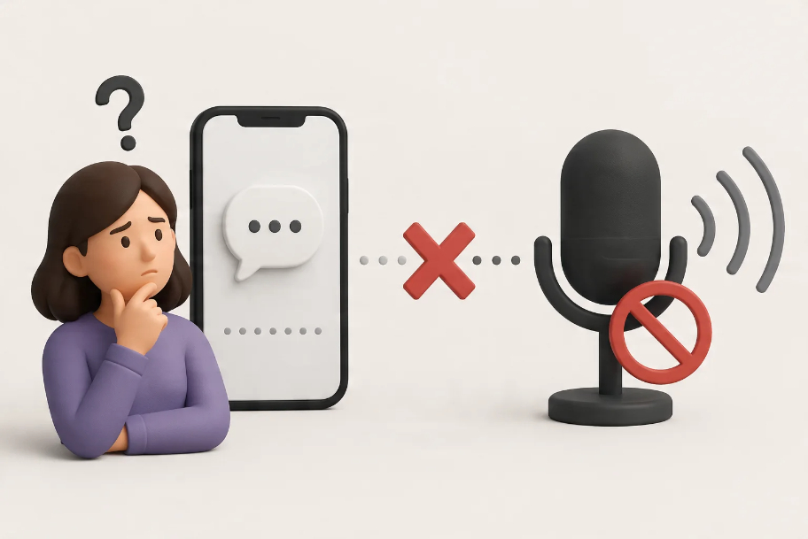 text Why is my voice to text not working